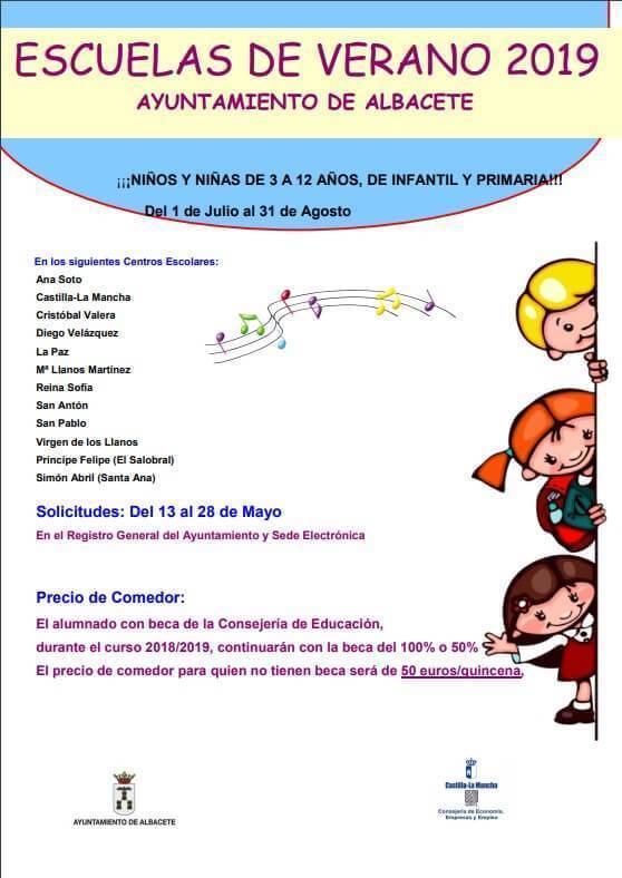 Escuelas de Verano 2019 del Ayuntamiento de Albacete