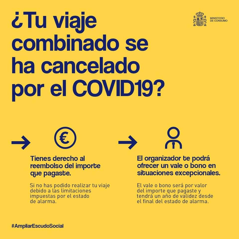 viaje combinado cancelado por el covid 19